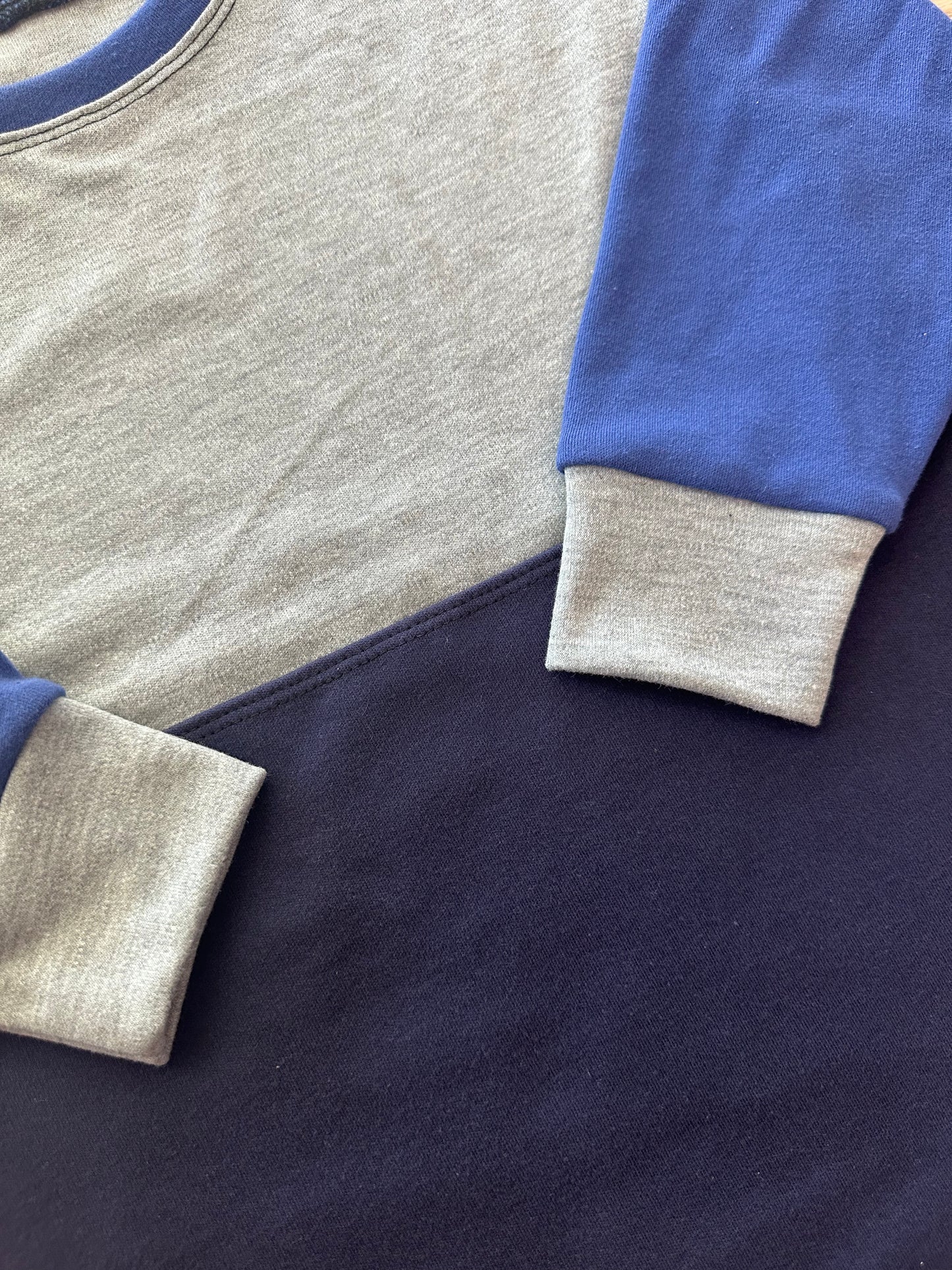 Color Block Pullover - Blues