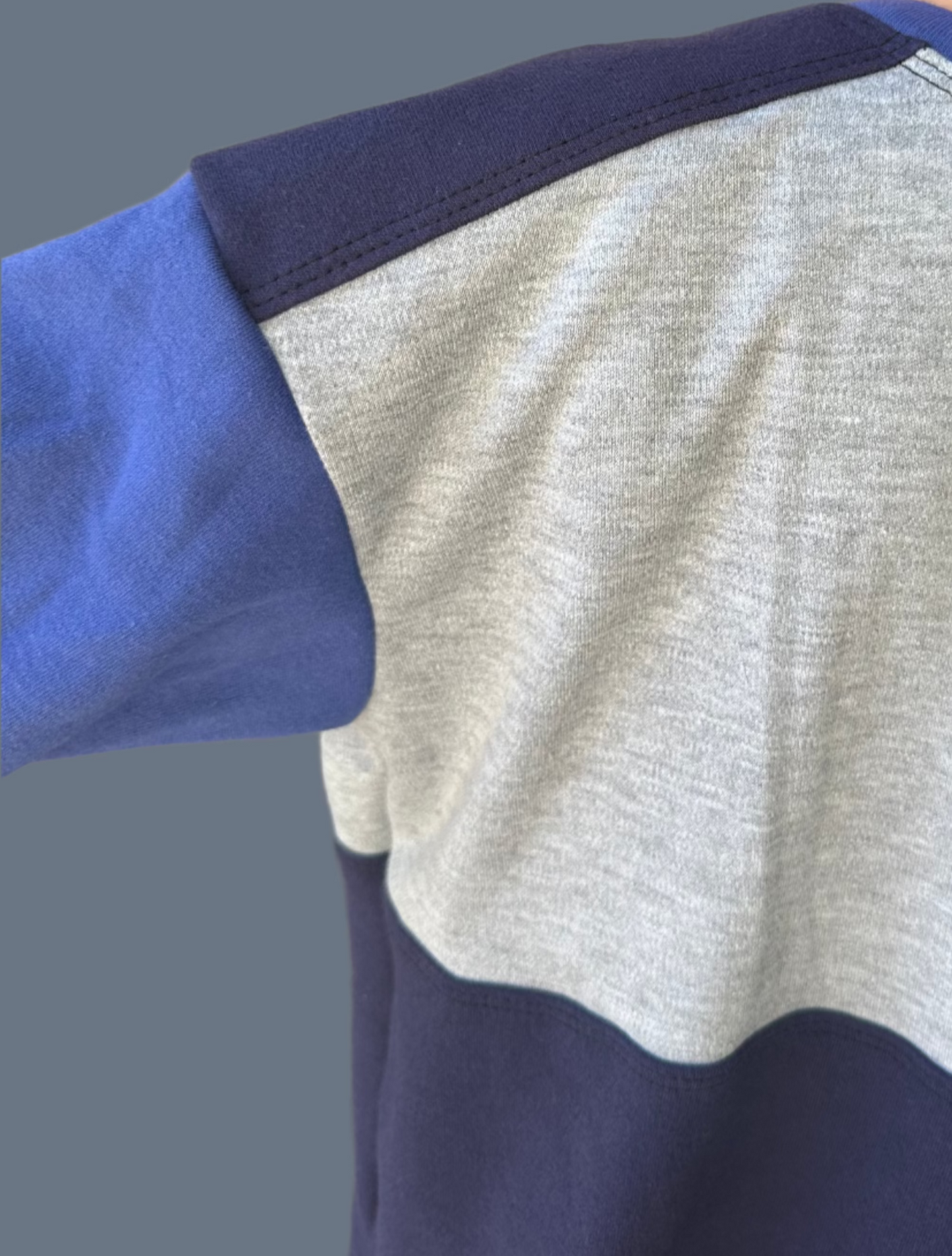 Color Block Pullover - Blues