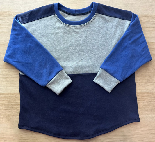 Color Block Pullover - Blues