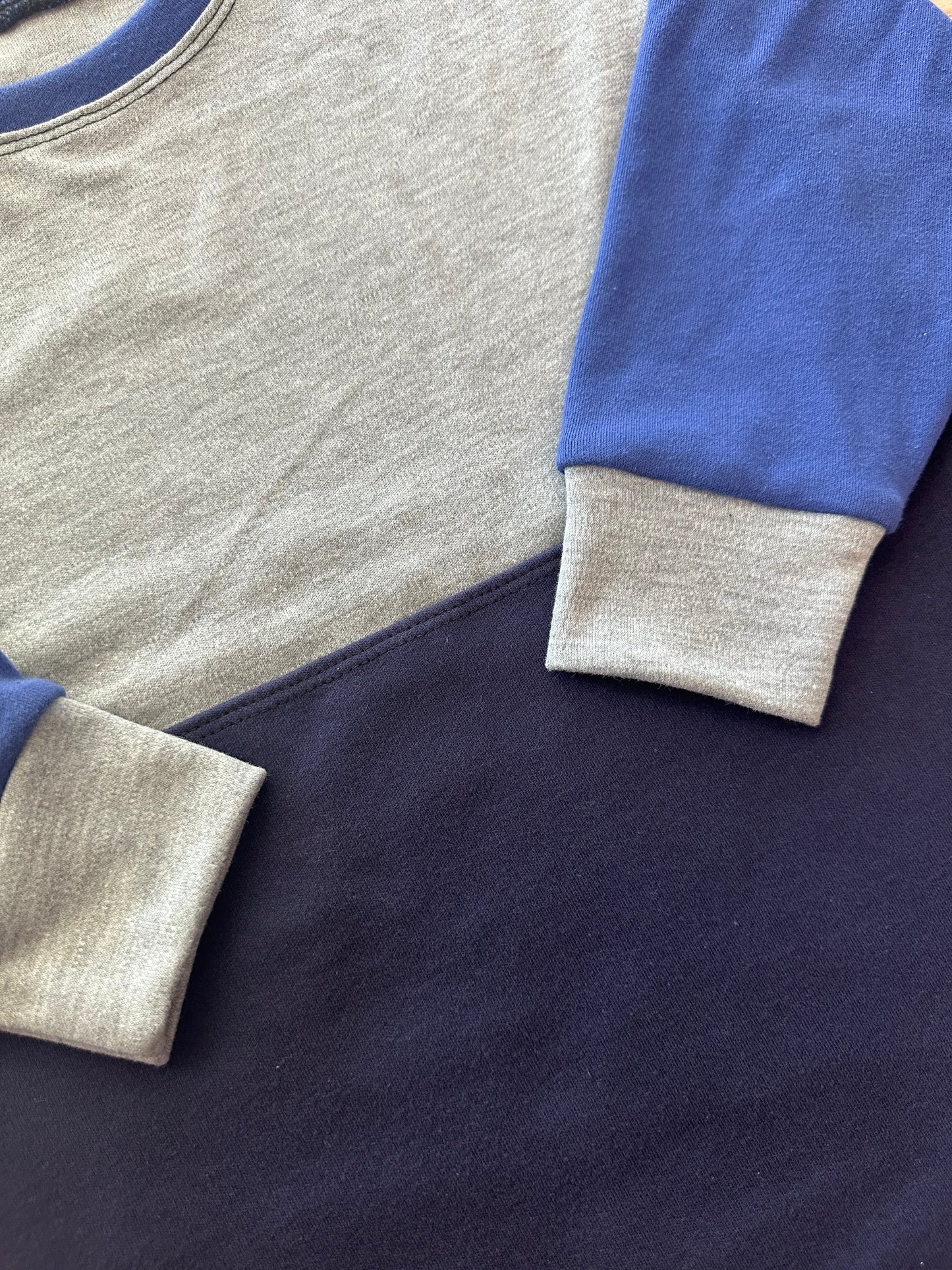 Color Block Pullover - Blues